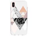 baratos Capinhas para iPhone-Capinha Para Apple iPhone X / iPhone 8 Plus / iPhone 8 Ultra-Fina / Estampada Capa traseira Estampa Geom&amp;eacute;trica / M&amp;aacute;rmore Macia TPU