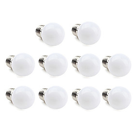 baratos Lâmpadas Redondas-10pçs 1 W Lâmpada Redonda LED 70-100 lm E26 / E27 12 Contas LED SMD 3528 Branco Quente Branco Frio 220-240 V / 10 pçs
