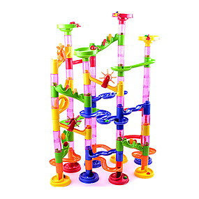 baratos Jogos-Construção de corridas de mármore Pistas para Bolinhas de Gude Pista para Bolinha de Gude STEAM Toy Novidades 105 pcs Crianças Unisexo Para Meninos Para Meninas Brinquedos Dom