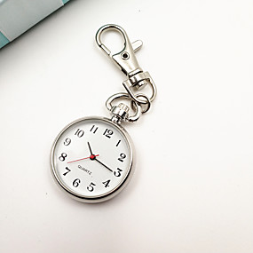 baratos Relógios Chaveiro-Mulheres Porta-Chaves Relógio Escala de bolso Enfermeira Relógios Quartzo Prata Relógio Casual Analógico senhoras Vintage Fashion Minimalista - Prata Um ano Ciclo de Vida da Bateria / Tianqiu 377
