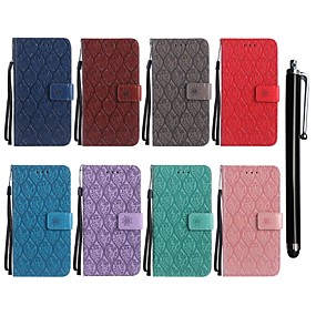 baratos Xperia XA2 Ultra-Capinha Para Sony Xperia XA2 Ultra / Xperia XA2 / Sony Xperia XA1 Ultra Carteira / Porta-Cartão / Com Suporte Capa Proteção Completa Flor Rígida PU Leather
