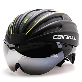 baratos Acessórios para Ciclismo-CAIRBULL Adulto Capacete de Bicicleta com Óculos de Proteção Capacete Aerodinâmico 28 Aberturas CE EN 1077 Resistente ao Impacto Suporte Integrado Ventilação EPS PC Esportes Ciclismo de Estrada -