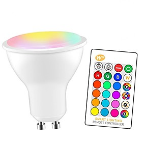 baratos Lâmpadas LED Inteligentes-1pç 5 W Lâmpada de LED Inteligente 350 lm GU10 E26 / E27 3 Contas LED SMD 5050 Smart Regulável Festa RGBW 85-265 V / RoHs