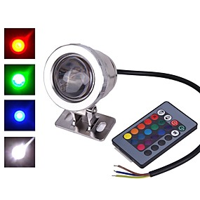baratos Focos de LED-1 pc 10 w led luz de inundação regulável infravermelho sensor de controle remoto rgb 85-265 v 12 v iluminação ao ar livre pátio jardim 1led contas