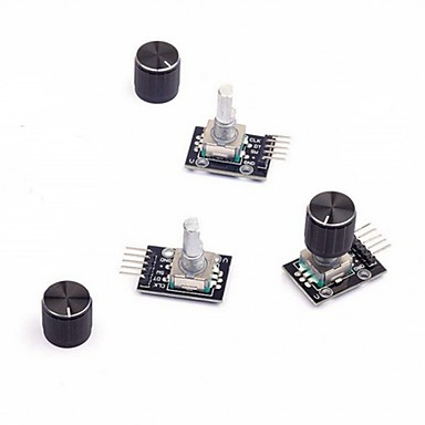 baratos Sensores-Módulo giratório do codificador 3pcs com o tampão do botão para o arduino