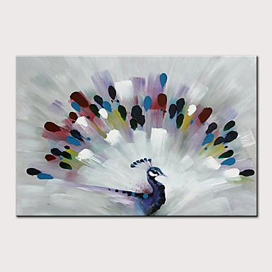 baratos Arte de parede-Pintura a Óleo Pintados à mão - Abstrato Arte Pop Modern Sem armação interna / Lona Laminada