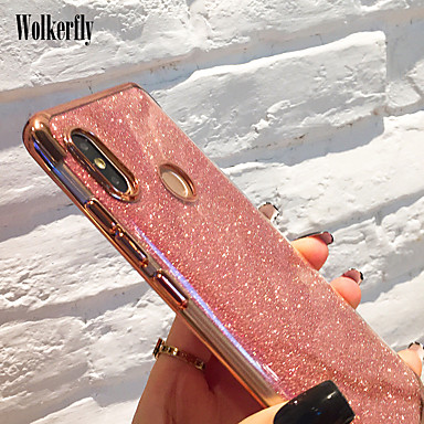 baratos Huawei P30 Pro-Capinha Para Huawei Huawei P20 / Huawei P20 Pro / Huawei P20 lite Galvanizado / Glitter Brilhante Capa traseira Transparente / Glitter Brilhante Macia TPU / P10 Plus / P10 Lite / P10