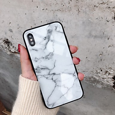 billige iPhone-etuier-tilfelle for varm modell eple iphone xr / iphone xs maks mønster bakdeksel marmor hardt temperert glass for iphone 6 6 pluss 6s 6s pluss 7 8 7 pluss 8 pluss x pluss xr xs max