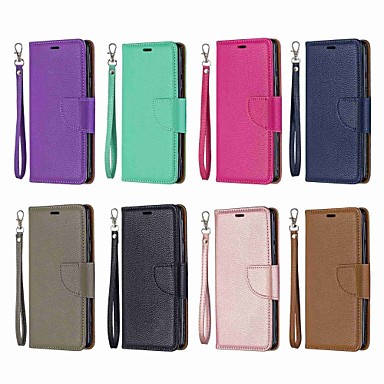 baratos Capinhas para Nokia-Capinha Para Nokia Nokia 5.1 / Nokia 4.2 / Nokia 3.1 Carteira / Porta-Cartão / Antichoque Capa Proteção Completa Sólido Rígida PU Leather