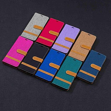 baratos Capinhas para Nokia-Capinha Para Nokia Nokia 5.1 / Nokia 4.2 / Nokia 3.1 Carteira / Porta-Cartão / Com Suporte Capa Proteção Completa Azulejo Rígida Têxtil