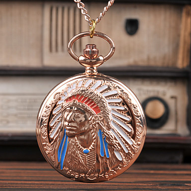 baratos Relógio de Bolso-Homens Relógio de Bolso Quartzo Estilo vintage Preta / Dourada Criativo Novo Design Legal Analógico-Digital Vintage - Preto Dourado